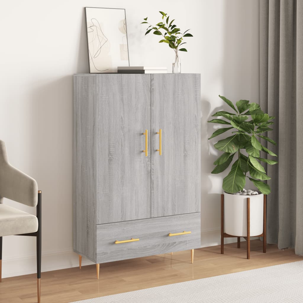 vidaXL Highboard Grey Sonoma 69.5x31x115 cm Engineered Wood