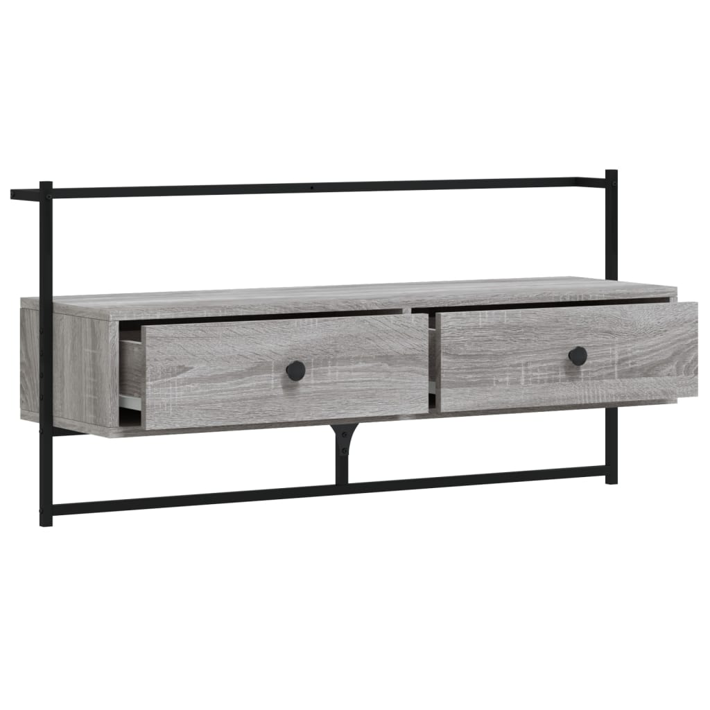 vidaXL TV Cabinet Wall-mounted Grey Sonoma 100.5x30x51 cm Engineered Wood