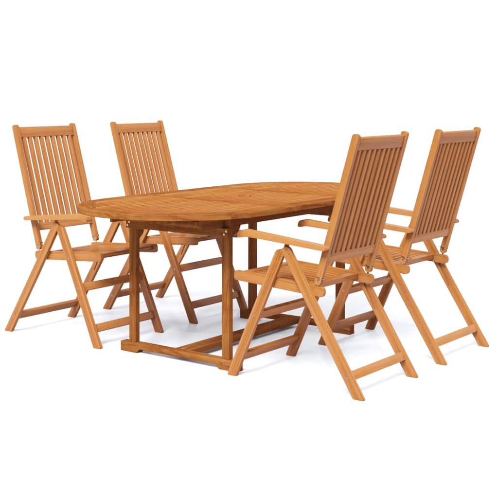 vidaXL 5 Piece Garden Dining Set Solid Wood Acacia