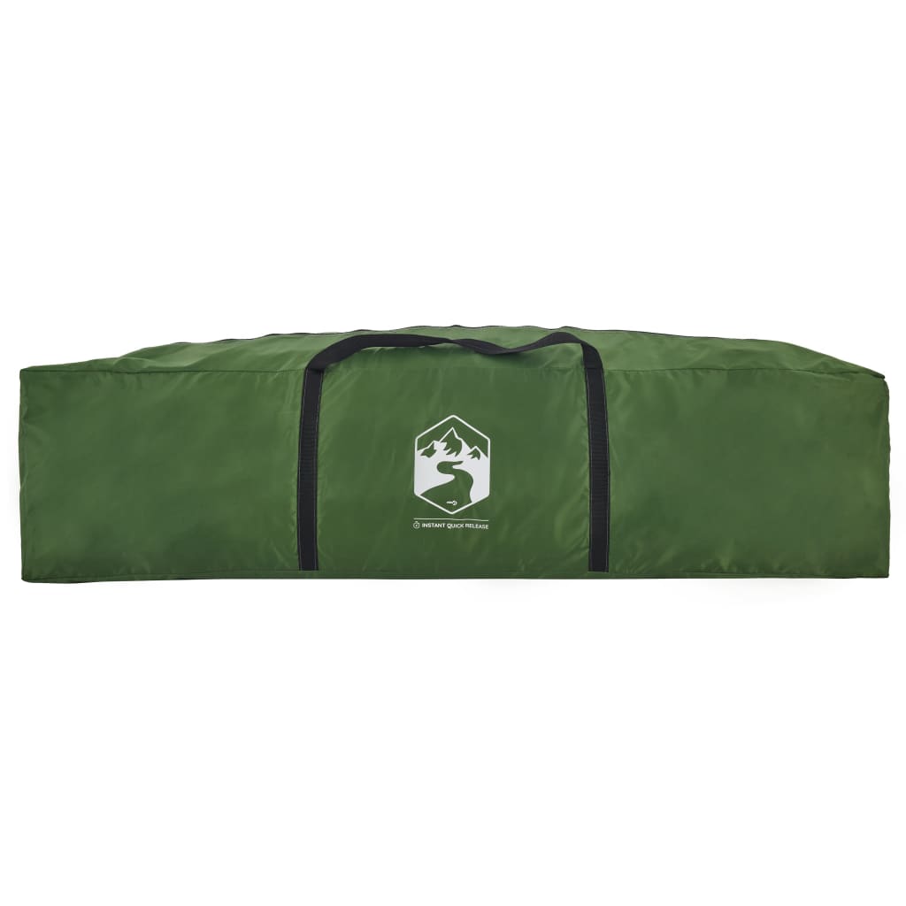 vidaXL Family Tent with Porch 9-Person Green Quick Release