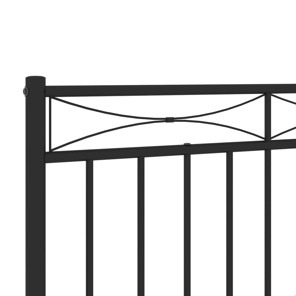 vidaXL Metal Headboard Black 107 cm