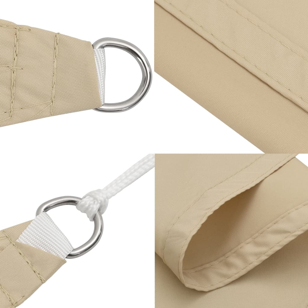 vidaXL Sun Shade Sail Beige 2x2x2 m 100% Polyester Oxford