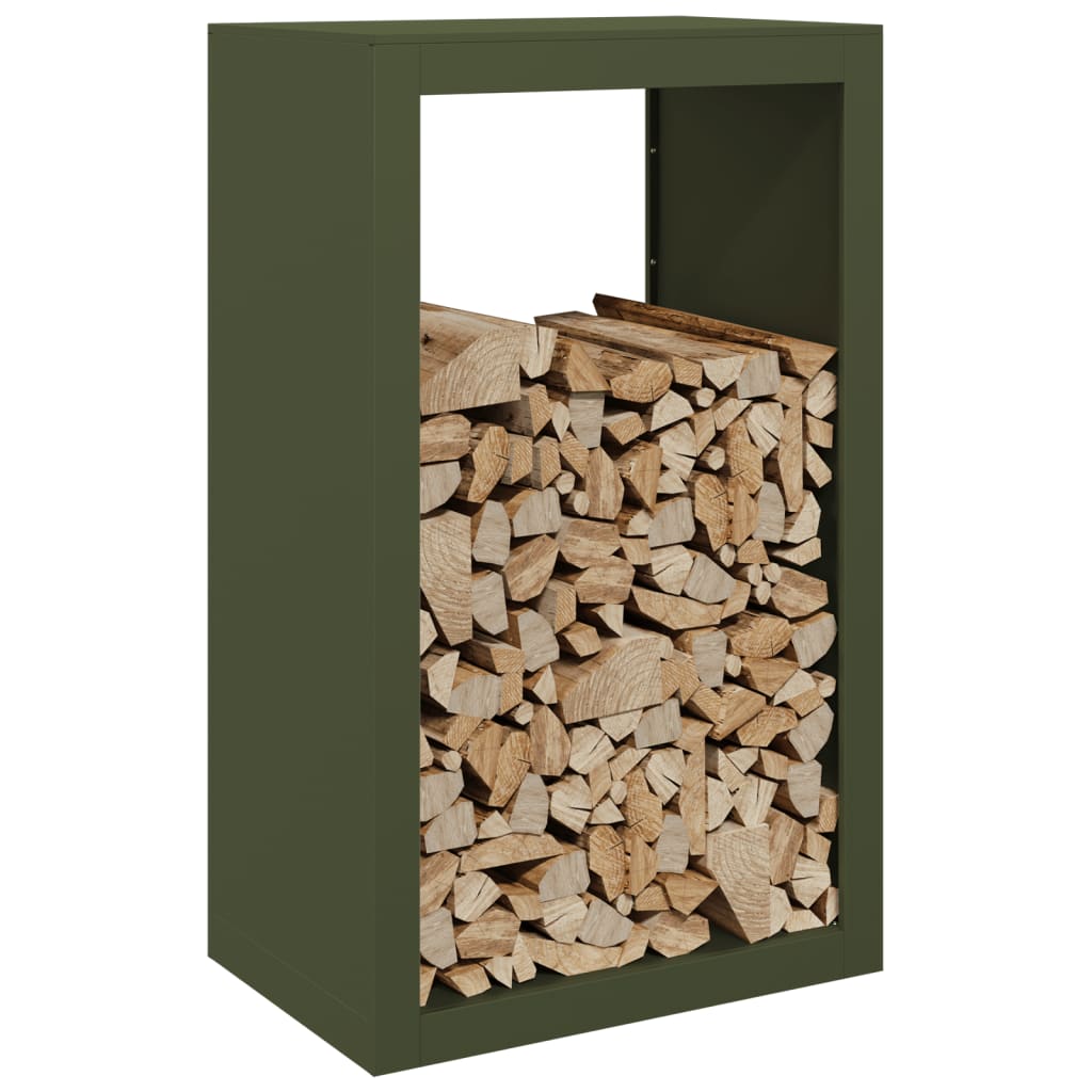 vidaXL Firewood Rack Green 60x40x100 cm Steel