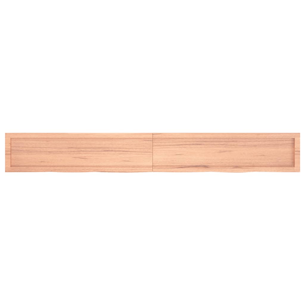 vidaXL Bathroom Countertop Light Brown 220x30x(2-6)cm Treated Solid Wood