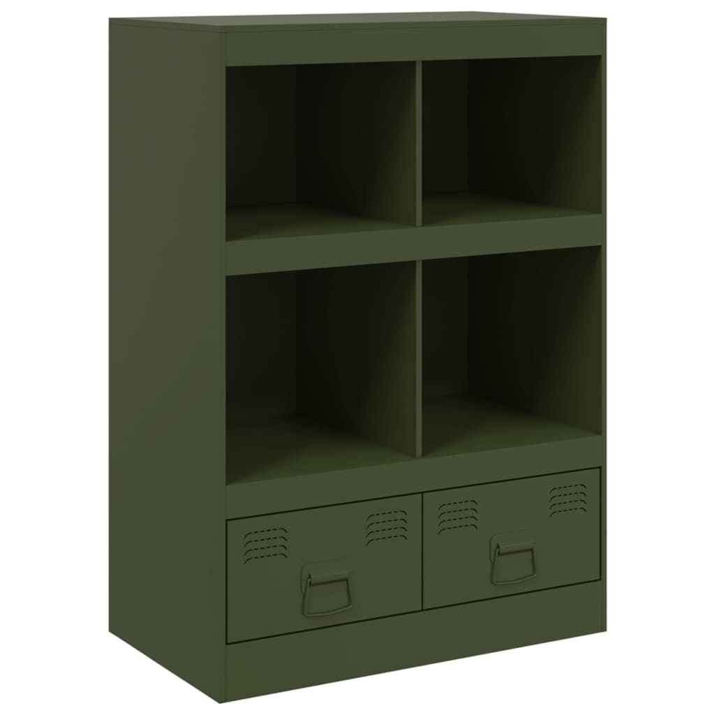 vidaXL Highboard Olive Green 67x39x95 cm Steel