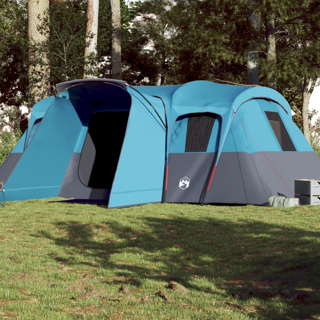 vidaXL Family Tent Tunnel 16-Person Blue Waterproof