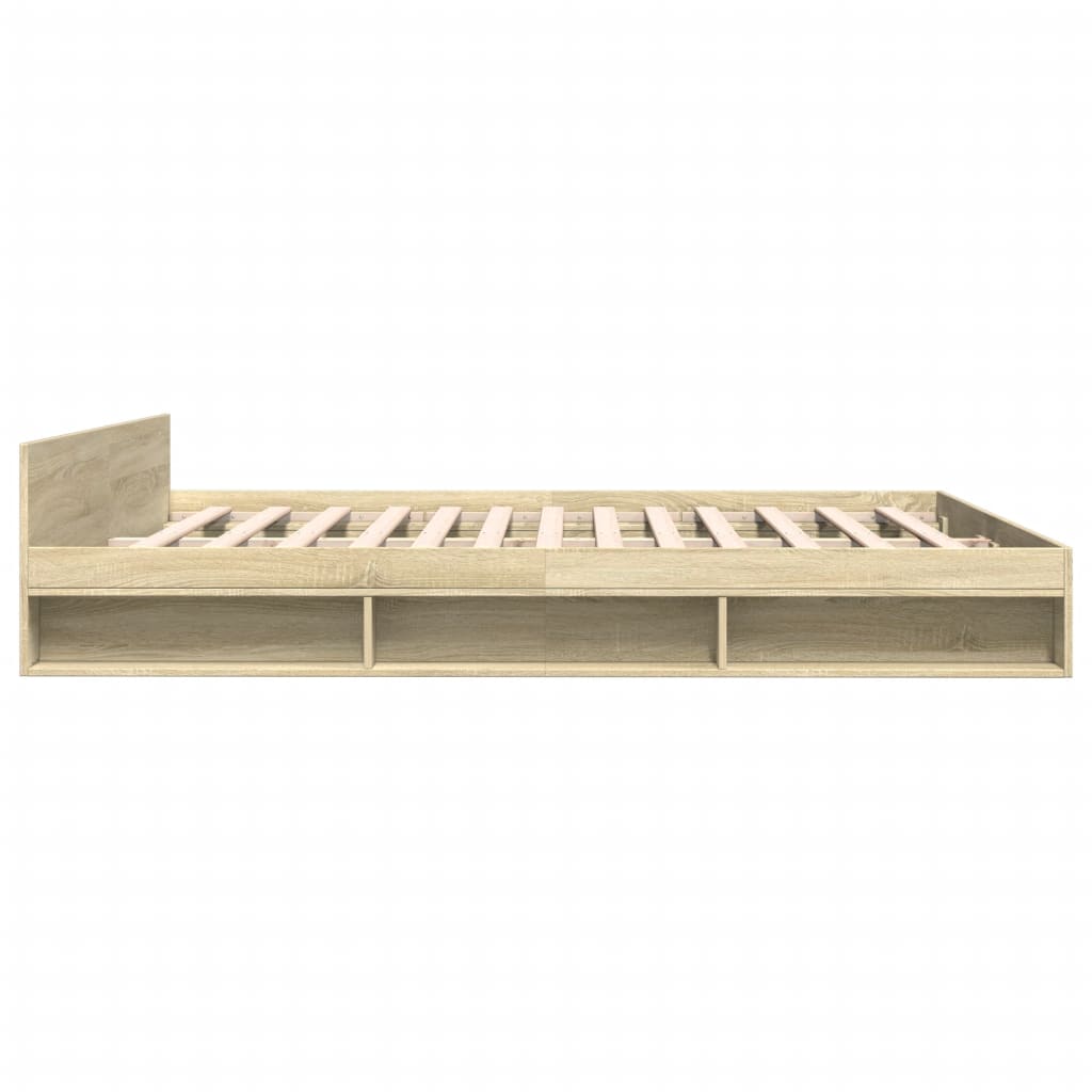 vidaXL Bed Frame with Drawers without Mattress Sonoma Oak 180x200 cm Super King