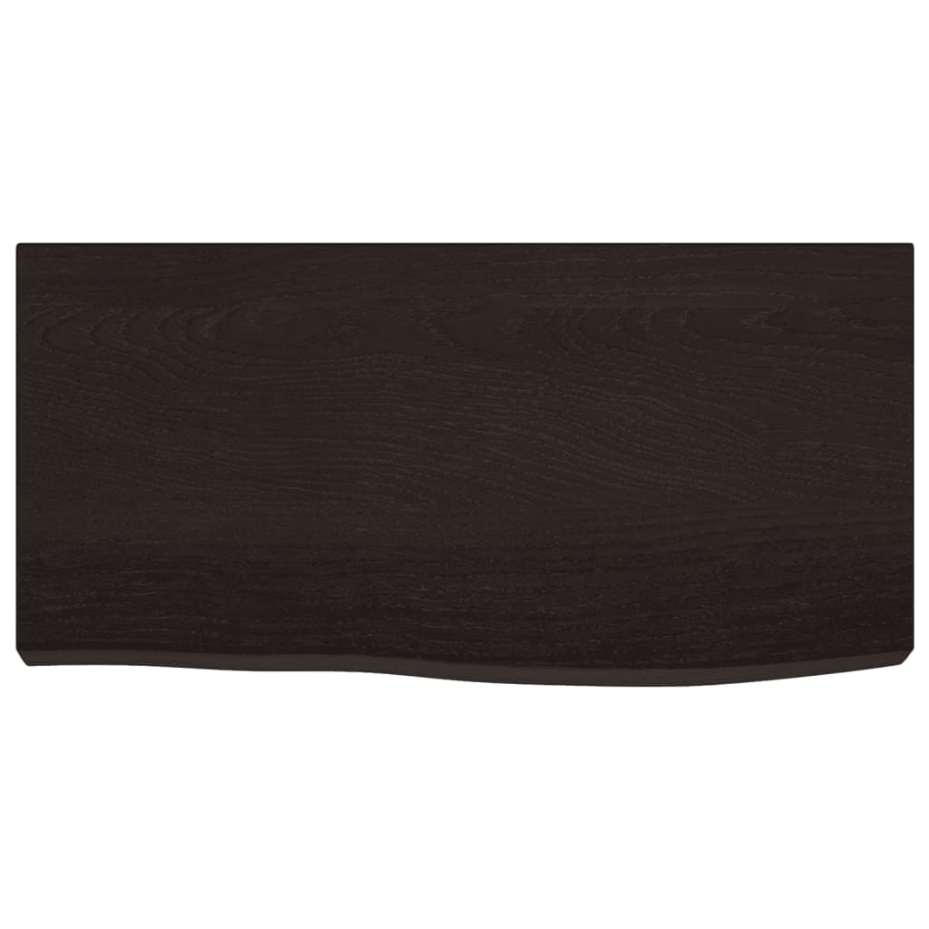 vidaXL Wall Shelf Dark Brown 60x30x(2-6) cm Treated Solid Wood Oak