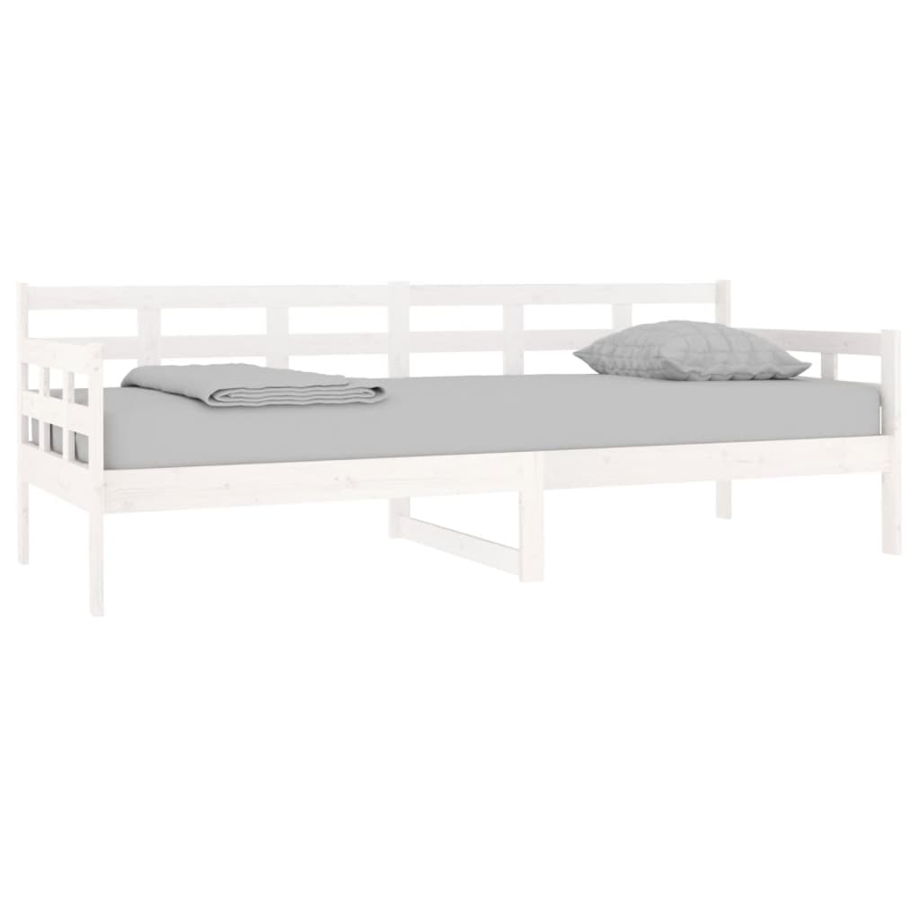 vidaXL Day Bed without Mattress White Solid Wood Pine 80x200 cm