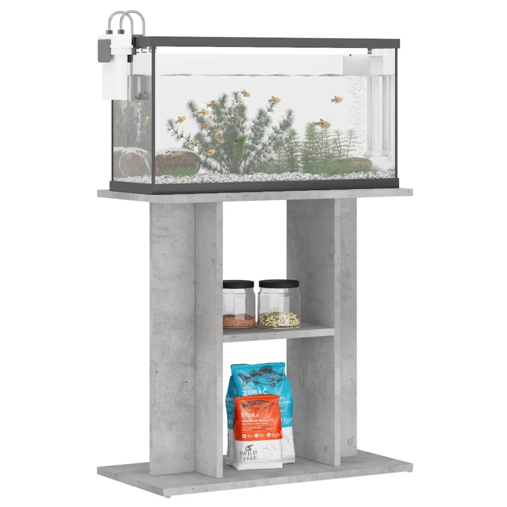 vidaXL Aquarium Stand Concrete Grey 60x30x60 cm Engineered Wood