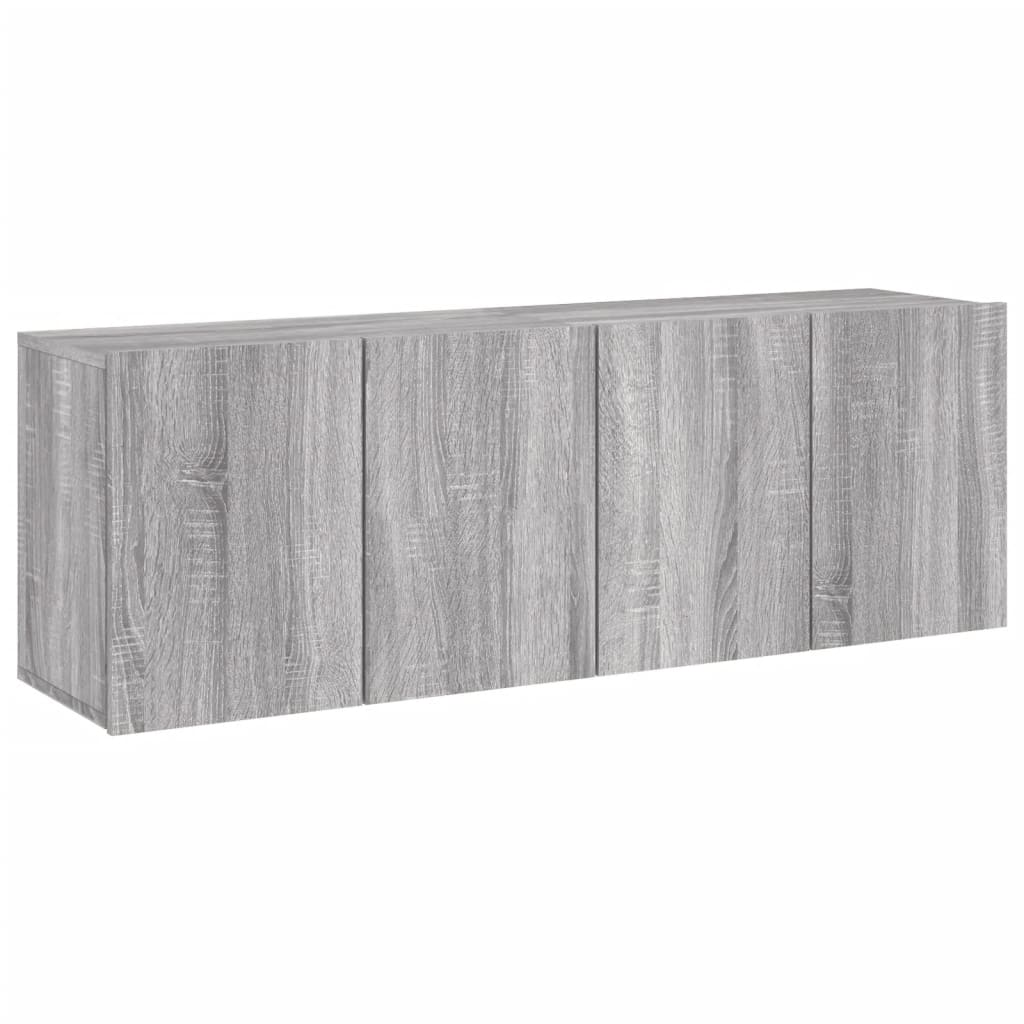 vidaXL TV Cabinets Wall-mounted 2 pcs Grey Sonoma 60x30x41 cm