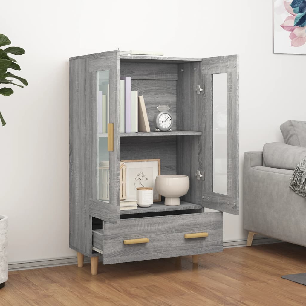 vidaXL Highboard Grey Sonoma 70x31x115 cm Engineered Wood