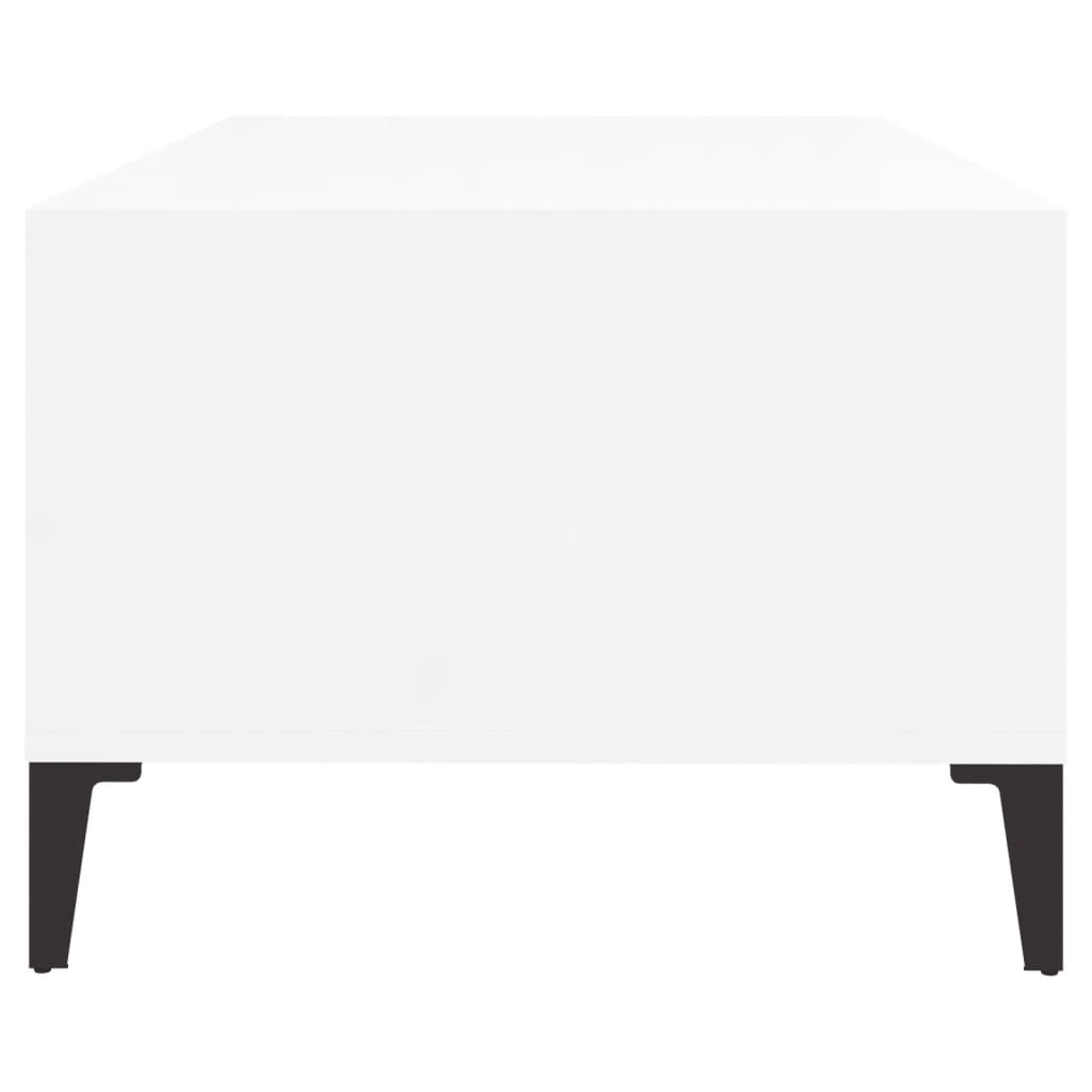 vidaXL Coffee Table High Gloss White 90x50x36.5 cm Engineered Wood