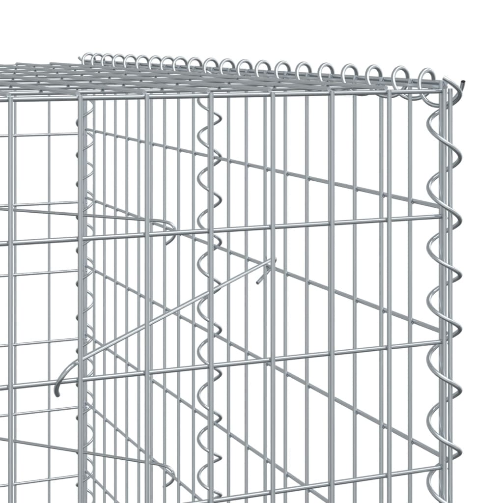 vidaXL Gabion Basket with Cover 850x100x200 cm Galvanised Iron