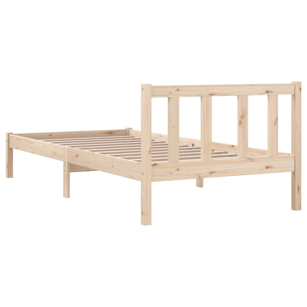 vidaXL Bed Frame without Mattress Solid Wood Small Single