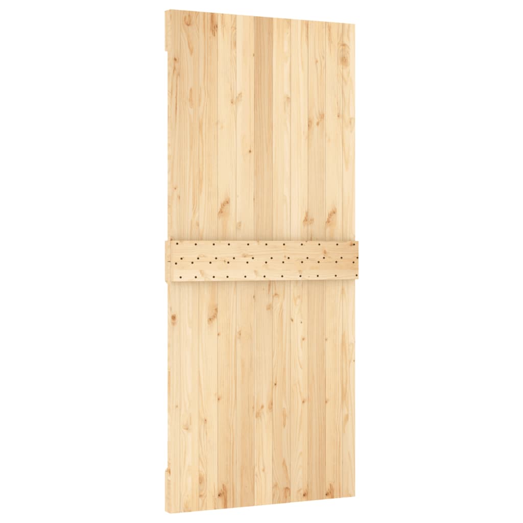 vidaXL Sliding Door with Hardware Set 90x210 cm Solid Wood Pine