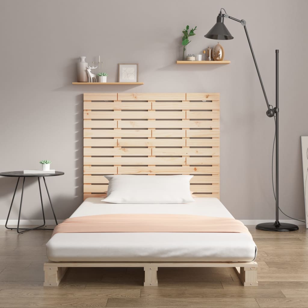 vidaXL Wall Headboard 126x3x91.5 cm Solid Wood Pine