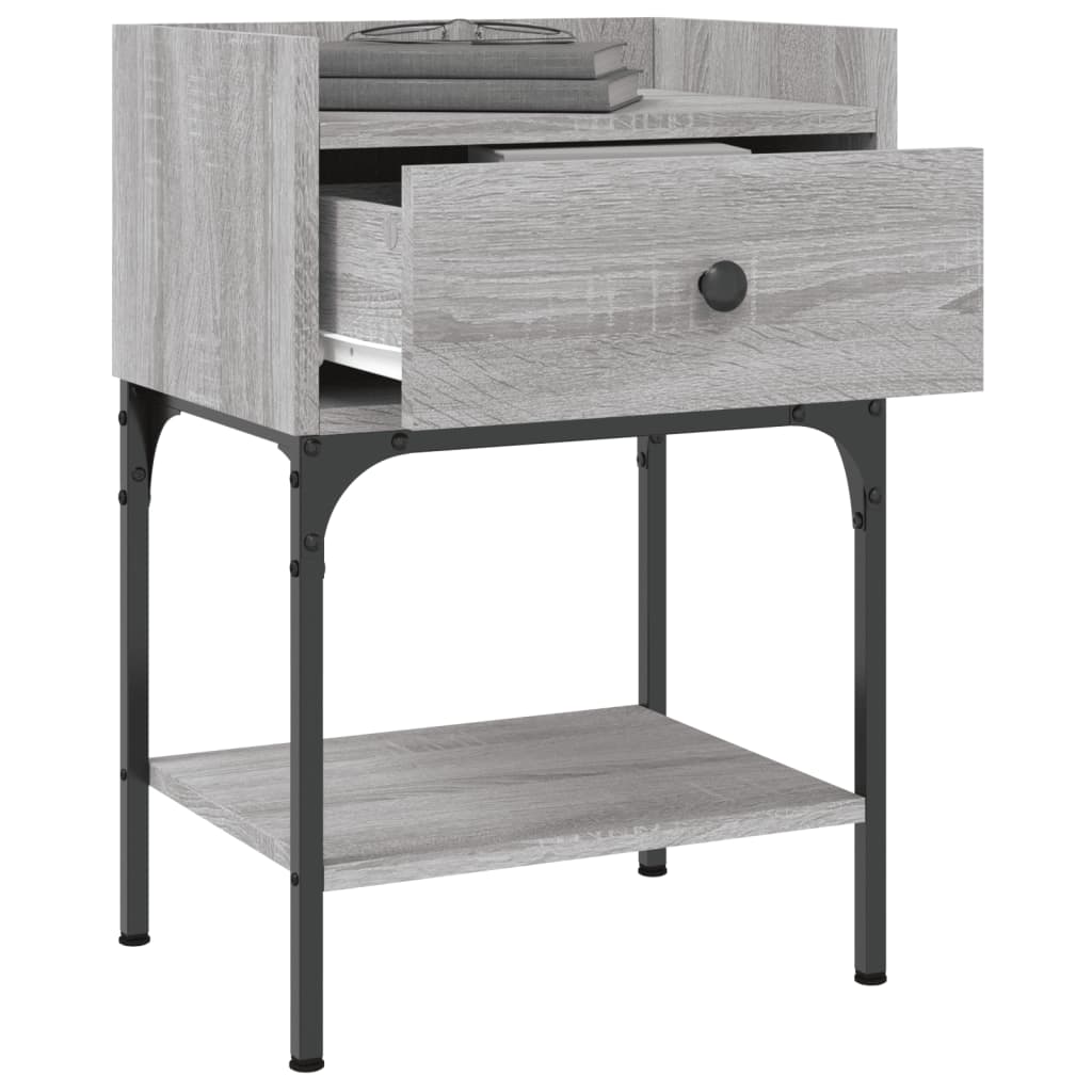 vidaXL Bedside Tables 2 pcs Grey Sonoma 40.5x31x60 cm Engineered Wood