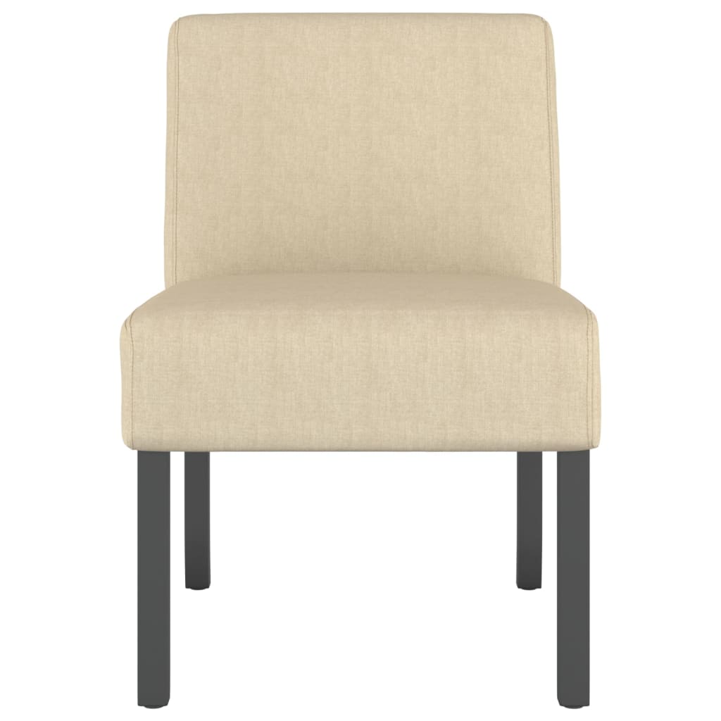 vidaXL Slipper Chair Cream Fabric