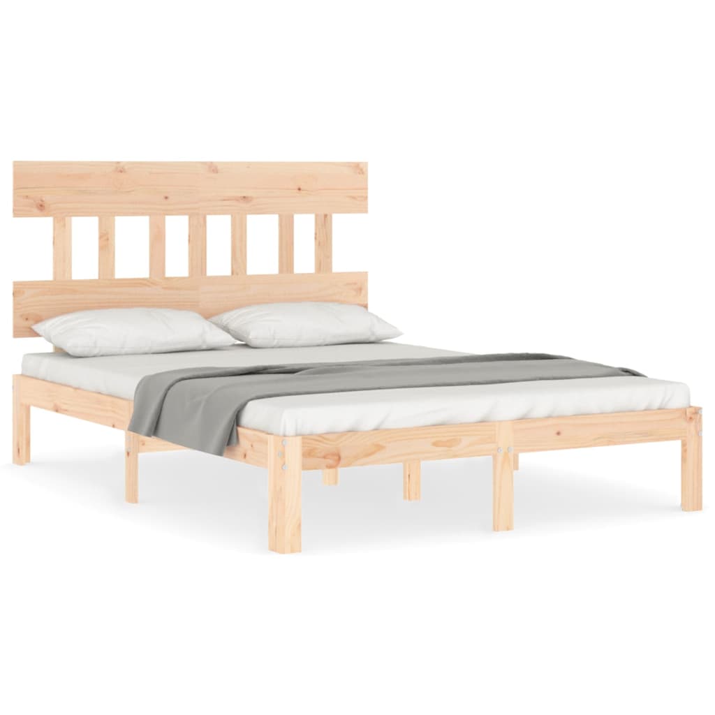 vidaXL Bed Frame without Mattress 140x190 cm Solid Wood Pine