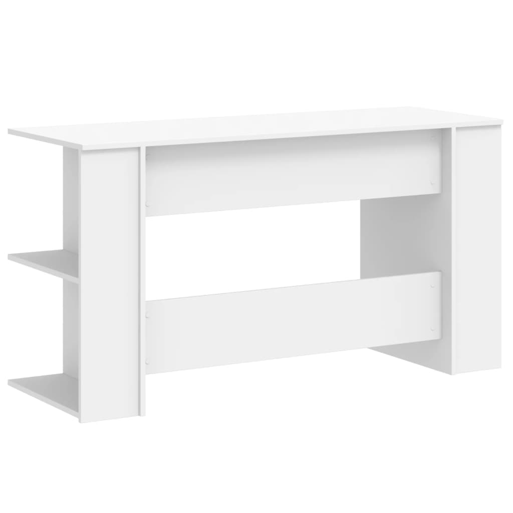 vidaXL Desk White 140x50x75 cm Engineered Wood