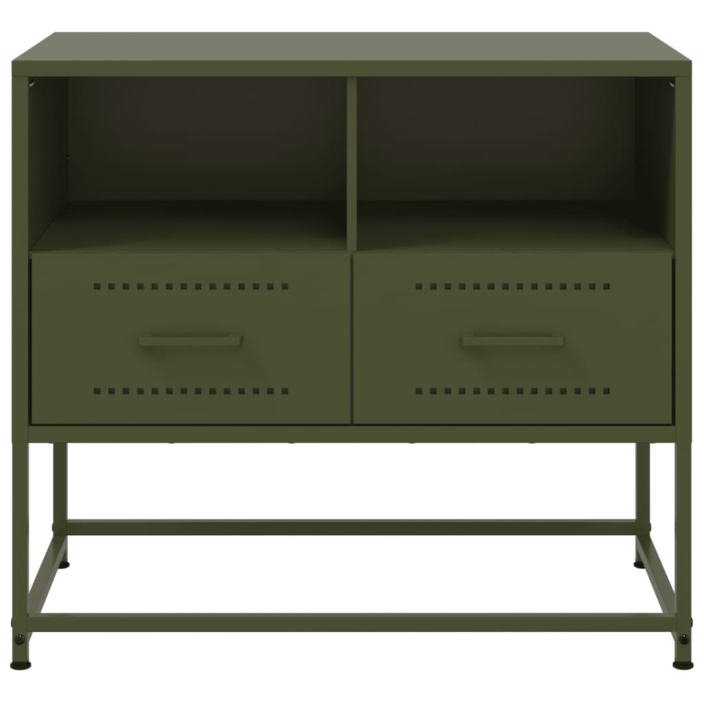 vidaXL TV Cabinet Olive Green 68x39x60.5 cm Steel