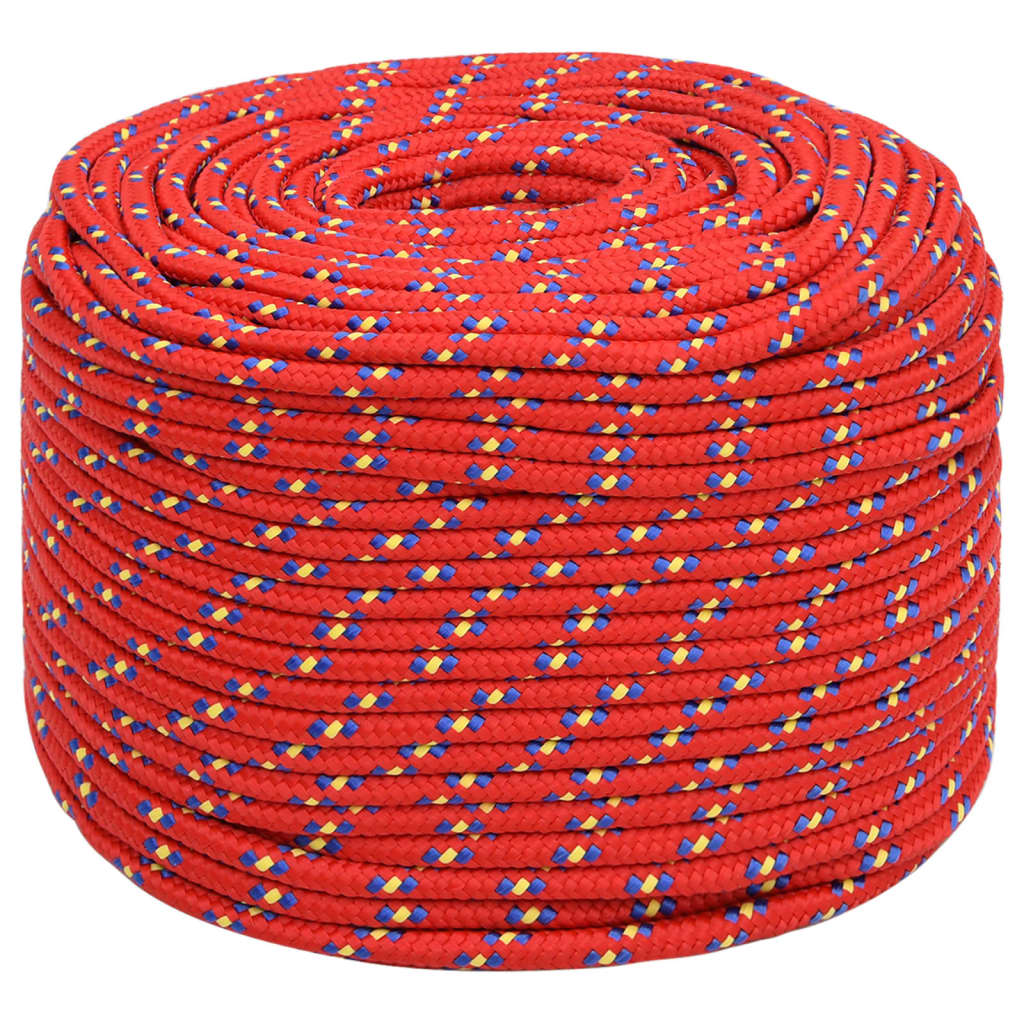 vidaXL Boat Rope Red 6 mm 25 m Polypropylene