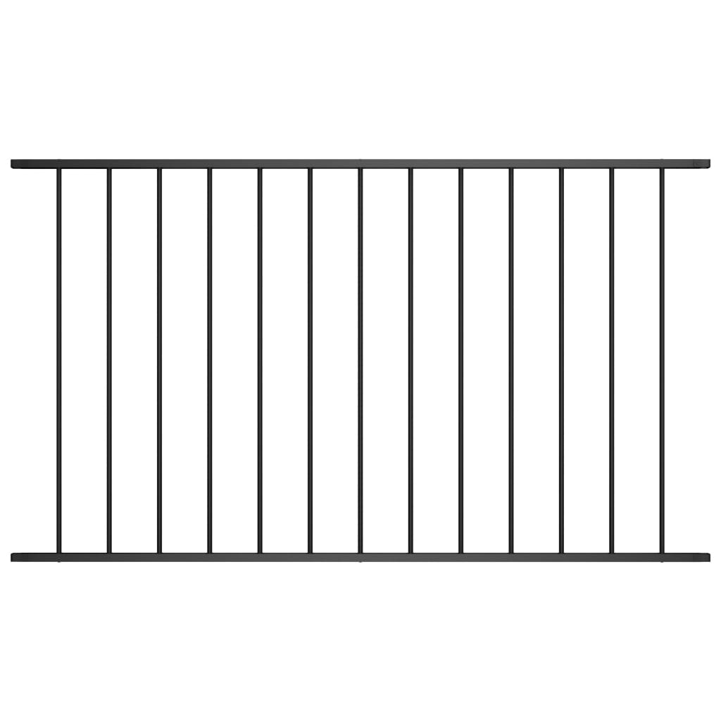 vidaXL Fence Panel Powder-coated Steel 1.7x0.75 m Black