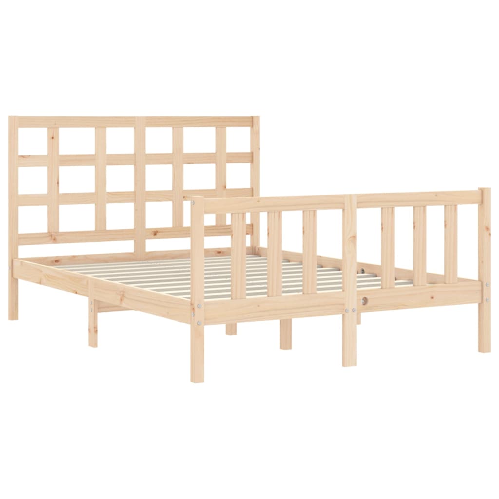 vidaXL Bed Frame without Mattress 140x200 cm Solid Wood Pine