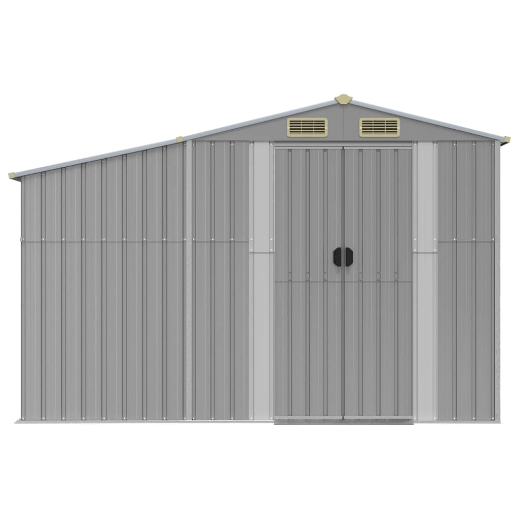 vidaXL Garden Shed Grey 277x365.5x179 cm Galvanised Steel