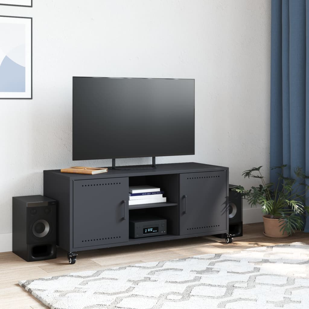 vidaXL TV Cabinet Anthracite 100.5x39x43.5 cm Steel