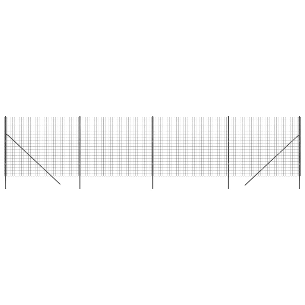 vidaXL Wire Mesh Fence Anthracite 2.2x10 m Galvanised Steel