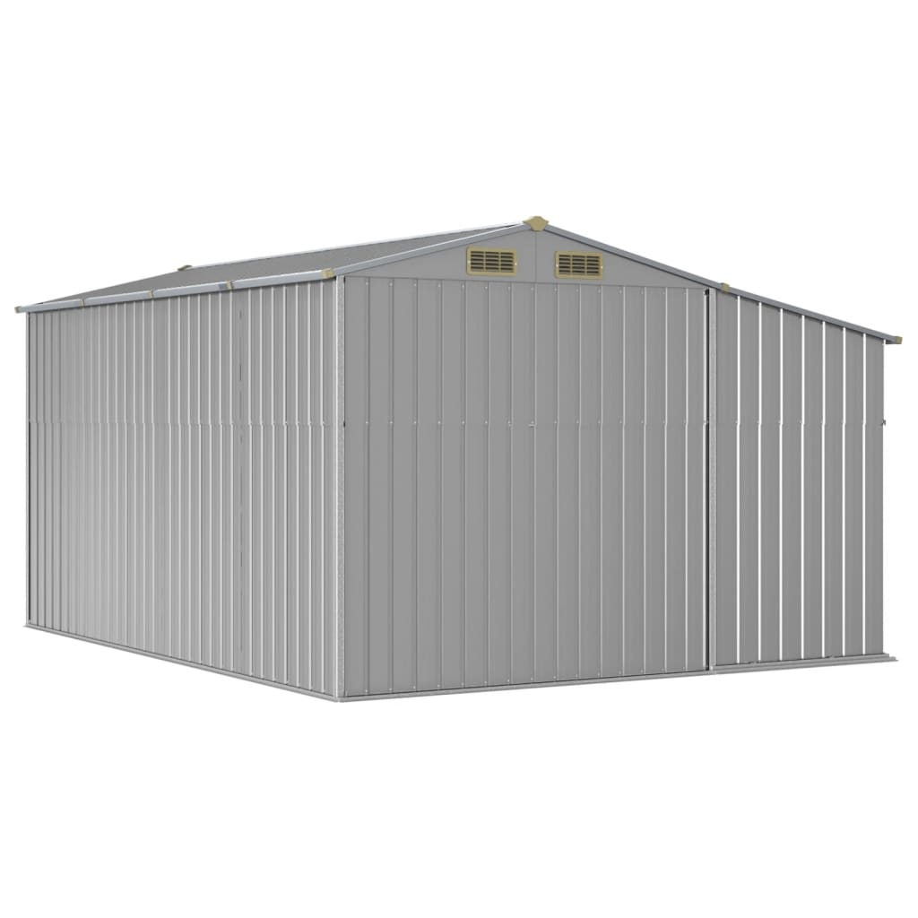 vidaXL Garden Shed Grey 277x365.5x179 cm Galvanised Steel