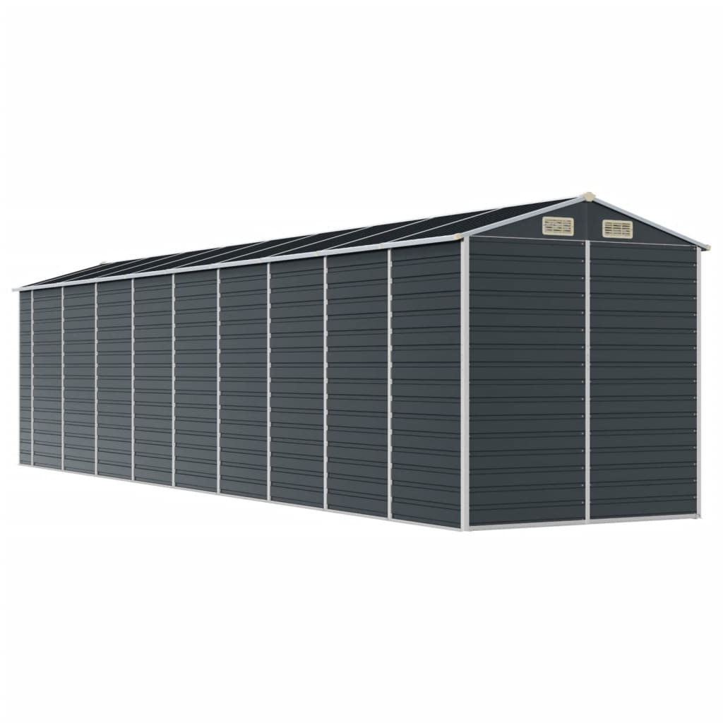 vidaXL Garden Shed Anthracite 191x810x198 cm Galvanised Steel