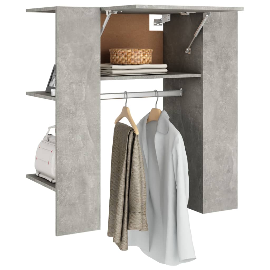 vidaXL Hallway Cabinet Concrete Grey 97.5x37x99 cm Engineered Wood