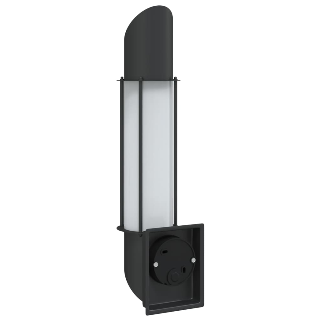 vidaXL Outdoor Wall Light Black Stainless Steel