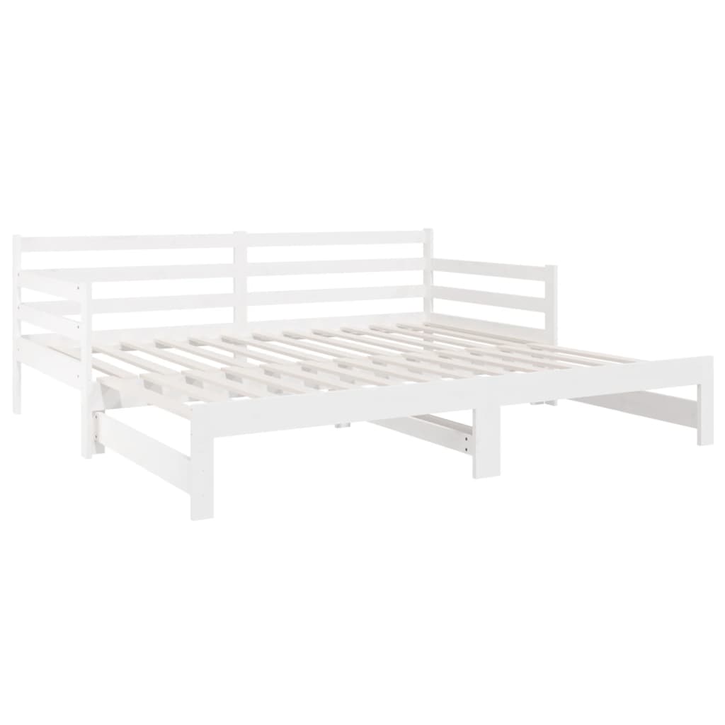 vidaXL Pull-out Day Bed without Mattress White 2x(90x190) cm