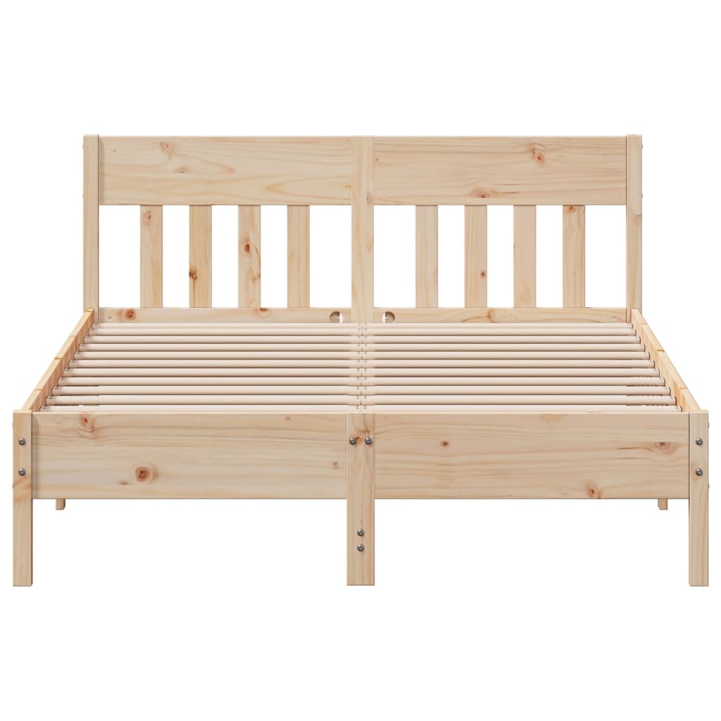 vidaXL Bed Frame without Mattress 120x190 cm Small Double Solid Wood Pine