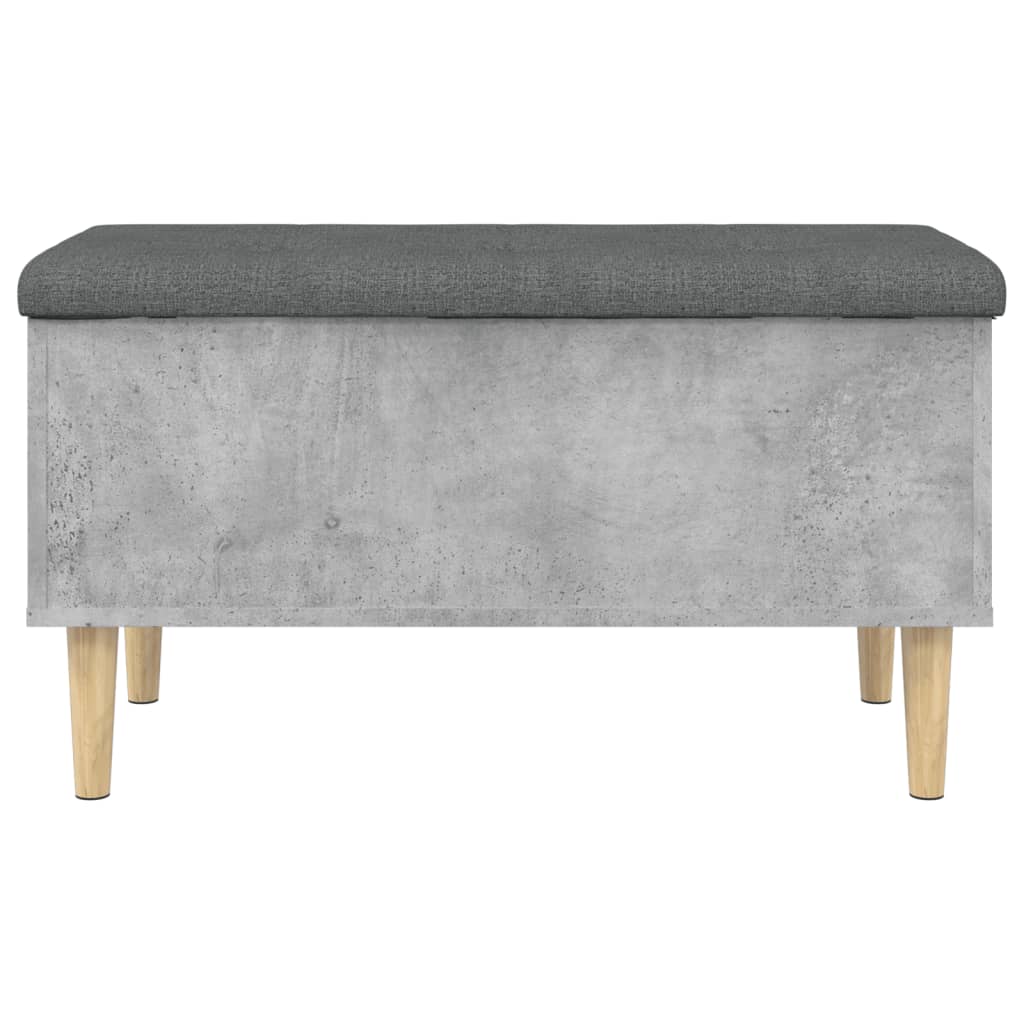 vidaXL Storage Bench Concrete Grey 82x42x46 cm Engineered Wood