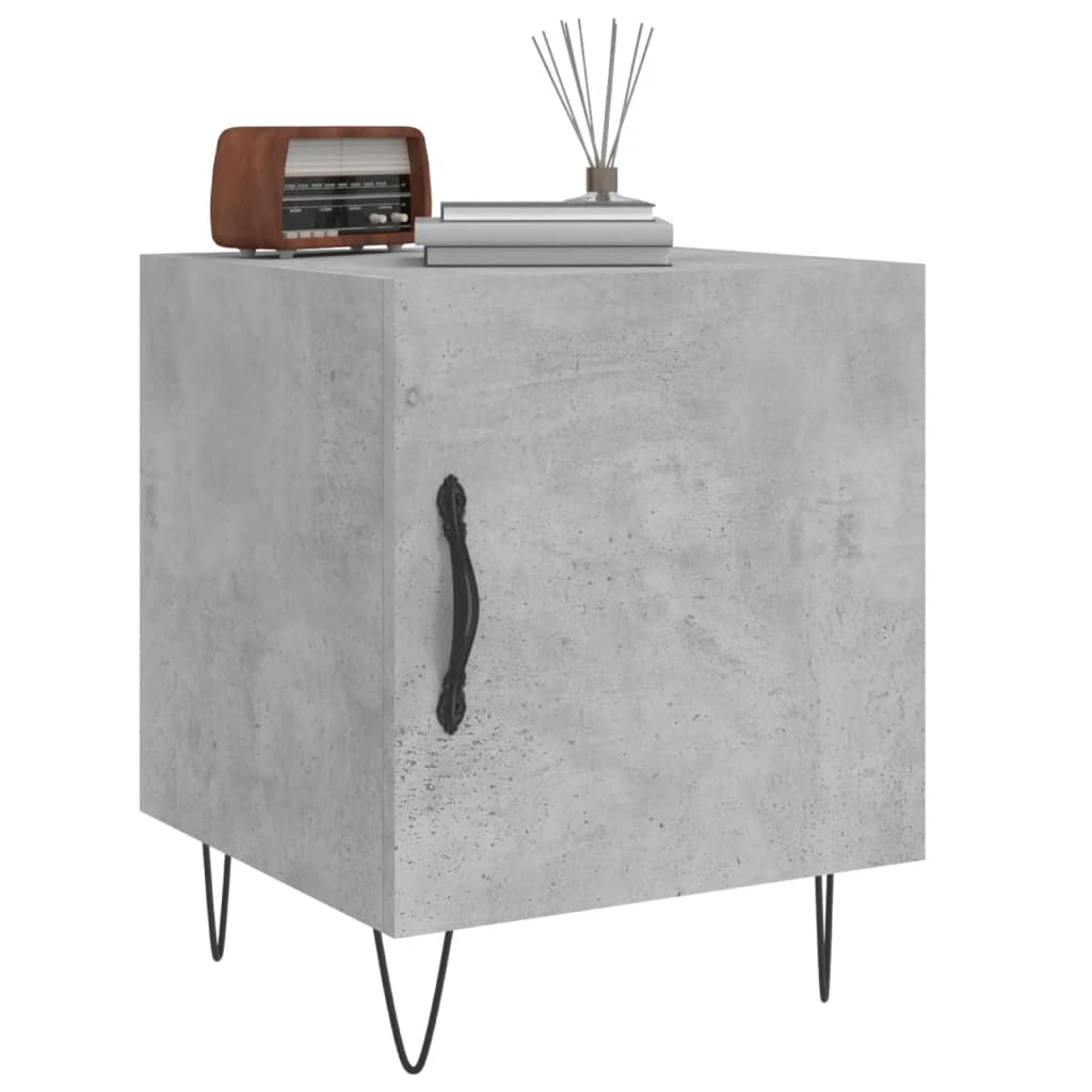 vidaXL Bedside Cabinets 2 pcs Concrete Grey 40x40x50 cm Engineered Wood