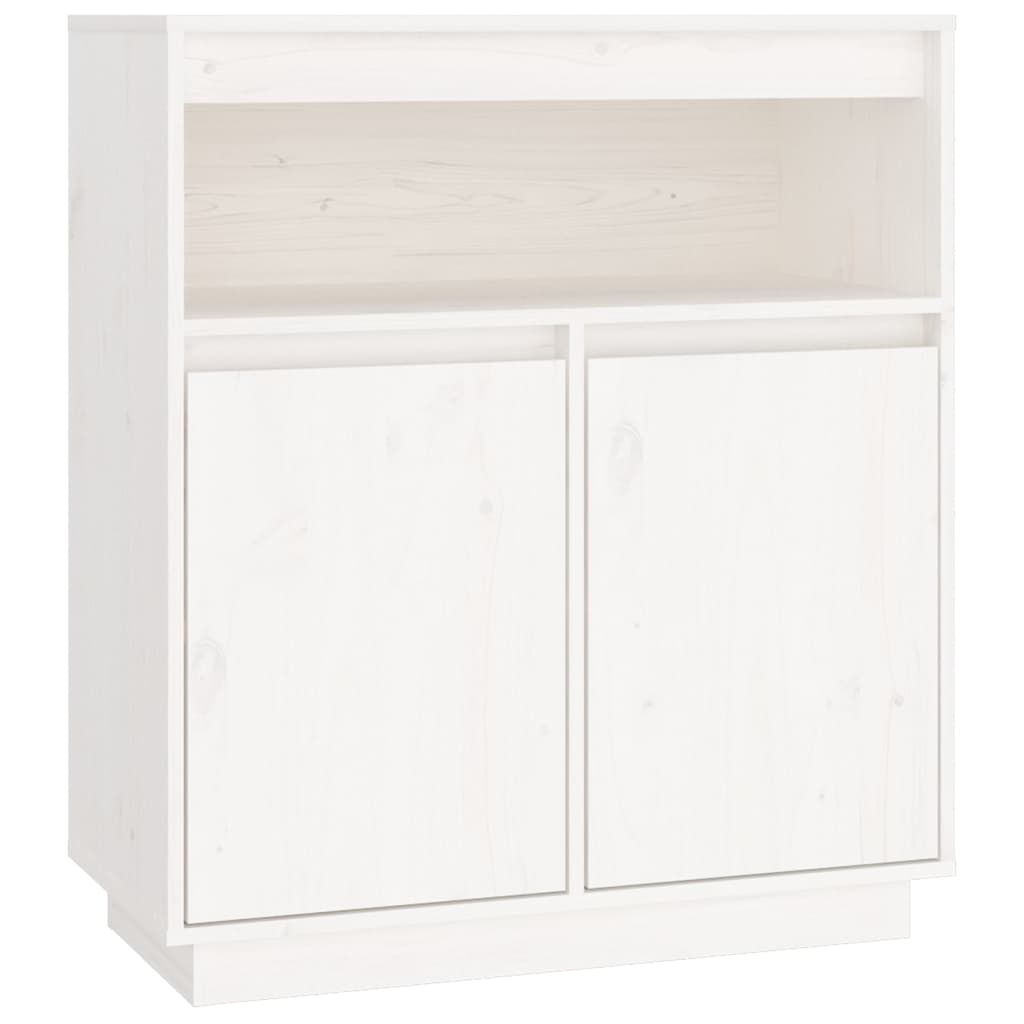 vidaXL Sideboard White 70x34x80 cm Solid Wood Pine