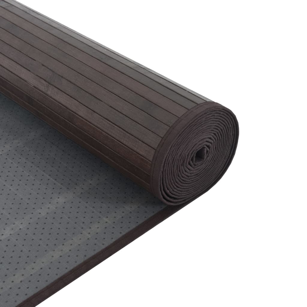 vidaXL Rug Rectangular Dark Brown70x200 cm Bamboo