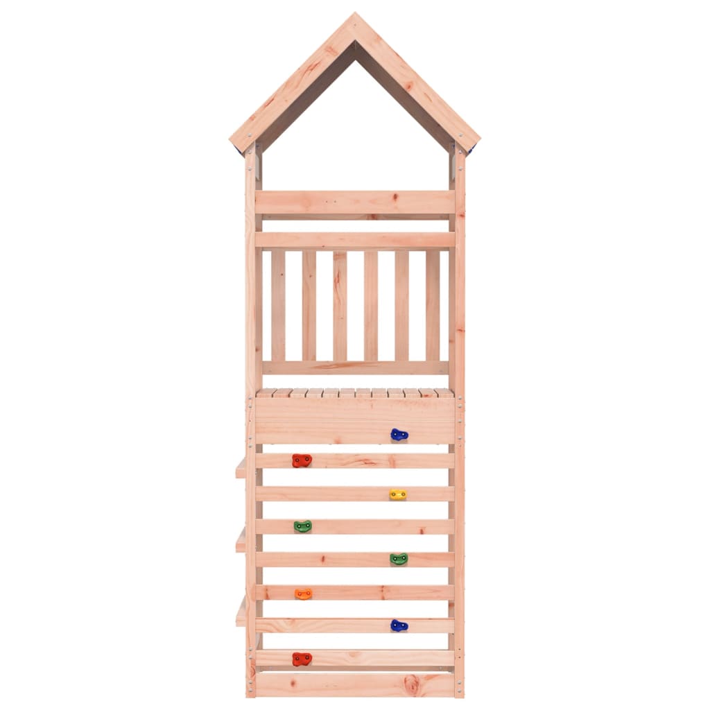 vidaXL Play Tower with Rockwall 85x52.5x265 cm Solid Wood Douglas Fir