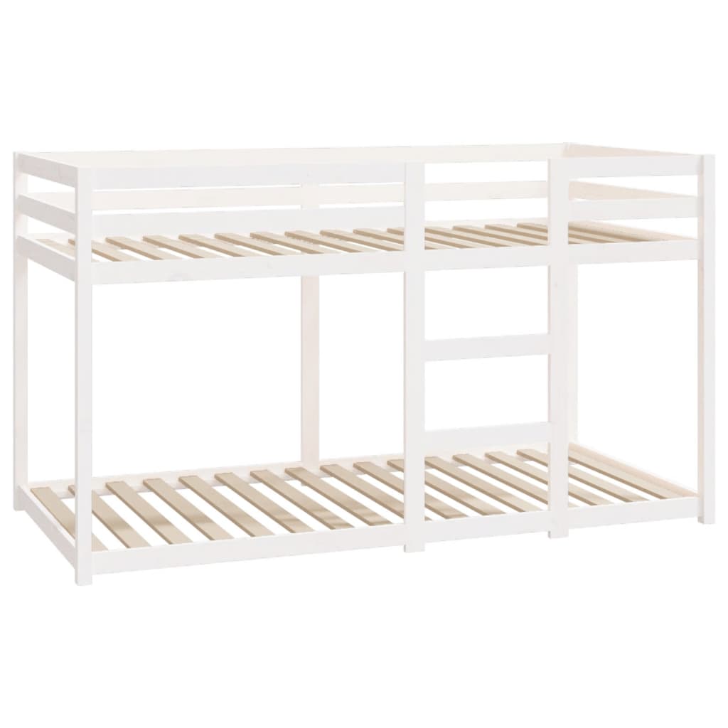 vidaXL Bunk Bed without Mattress White 90x190 cm Single Solid Wood Pine