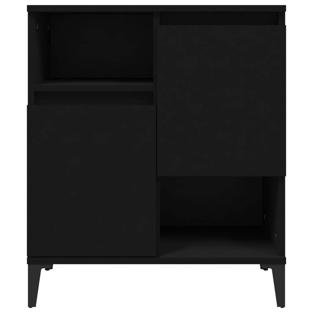 vidaXL Sideboards 2 pcs Black 60x35x70 cm Engineered Wood