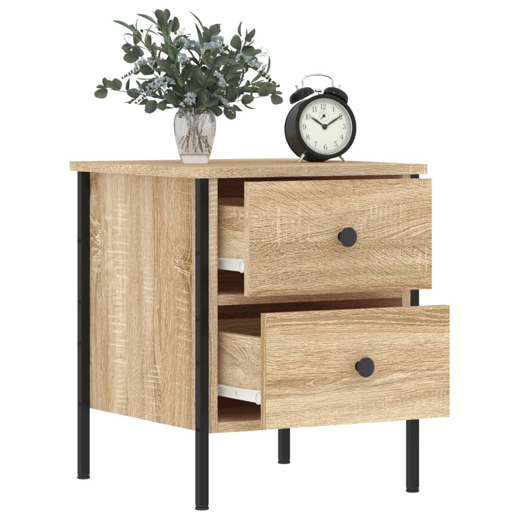 vidaXL Bedside Cabinets 2 pcs Sonoma Oak 40x42x50 cm Engineered Wood