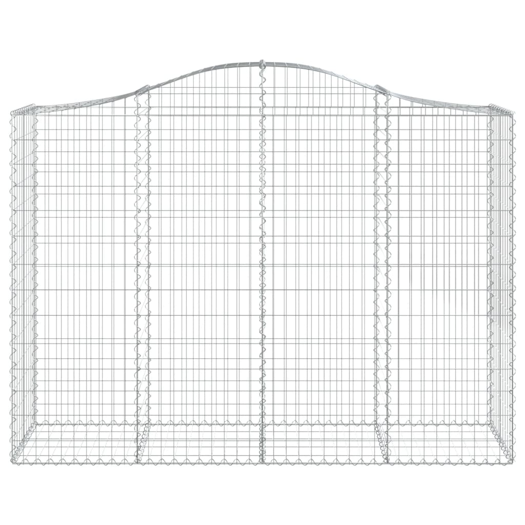 vidaXL Arched Gabion Baskets 12 pcs 200x50x140/160 cm Galvanised Iron