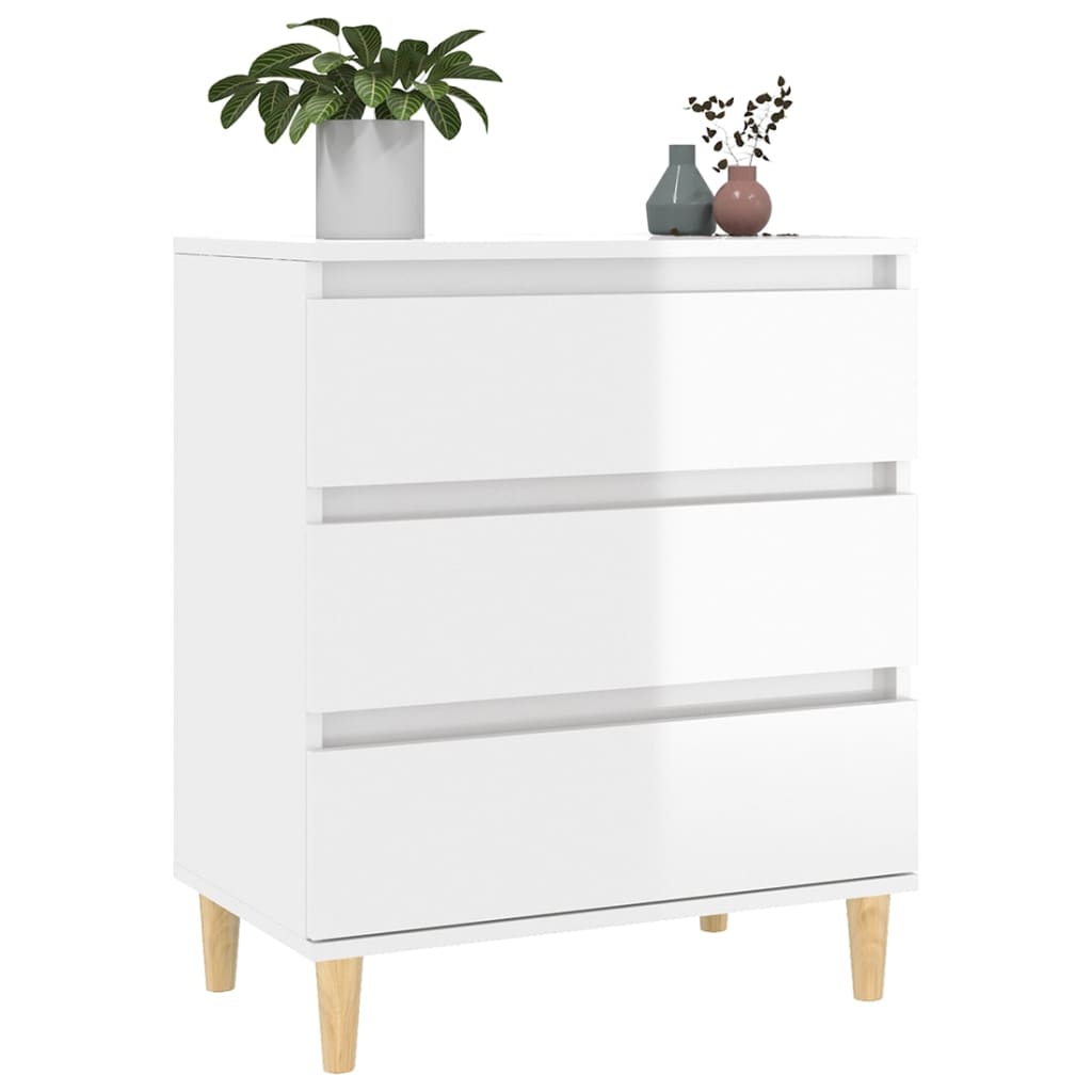 vidaXL Sideboard High Gloss White 60x35x70 cm Engineered Wood