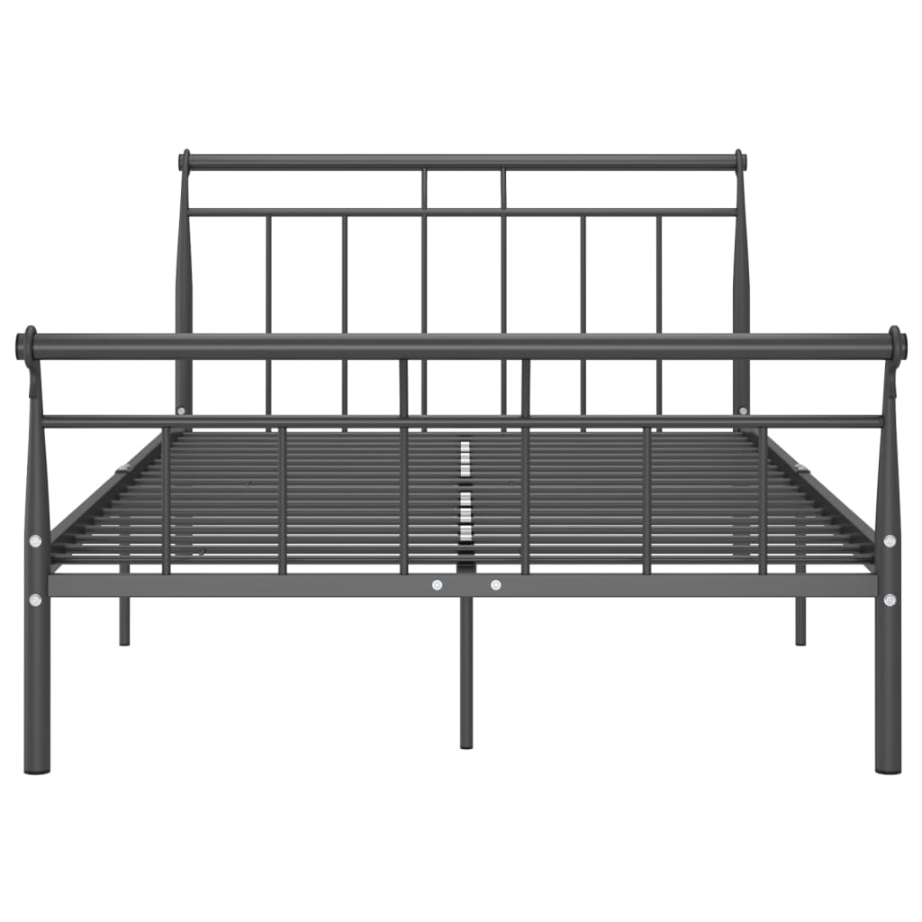 vidaXL Bed Frame without Mattress Black Metal 120x200 cm