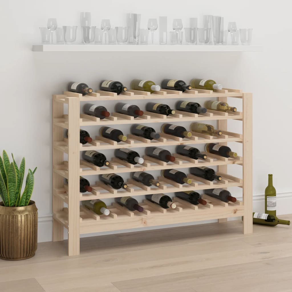 vidaXL Wine Rack 109.5x30x82 cm Solid Wood Pine